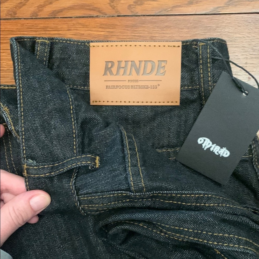 Dark Denim Curved Leg Jeans RHNDE from Omirad 28x29